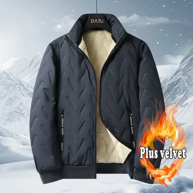 الخريف والشتاء جديد الرجال الحرارية ثلاث قطع مجموعة الوقوف طوق صوف الضأن سترة سترة سترة السراويل بالموجات فوق الصوتية