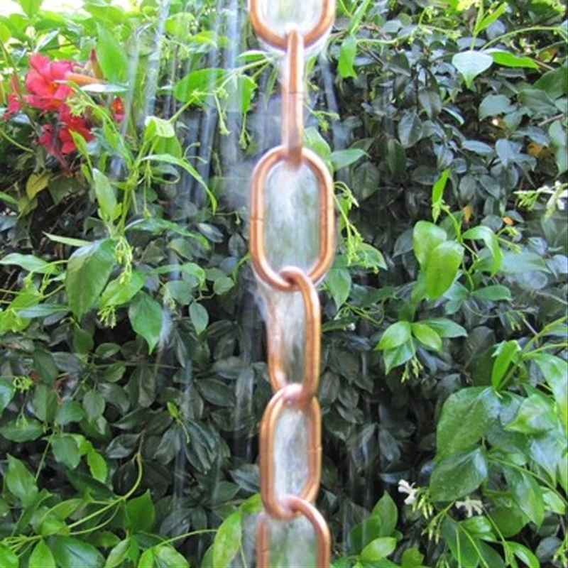 

2.4m Copper Ring Rain Chain Copper Natural Color Black Color Available