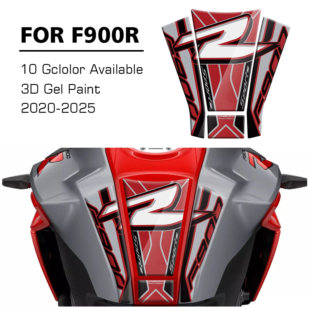 Motorcycle Fuel Tank Pad Cover Protector 3D Gel Decal Stickers Kit For BMW F900R F900 R 2019 2020 2021 2022 Reflective Stickers