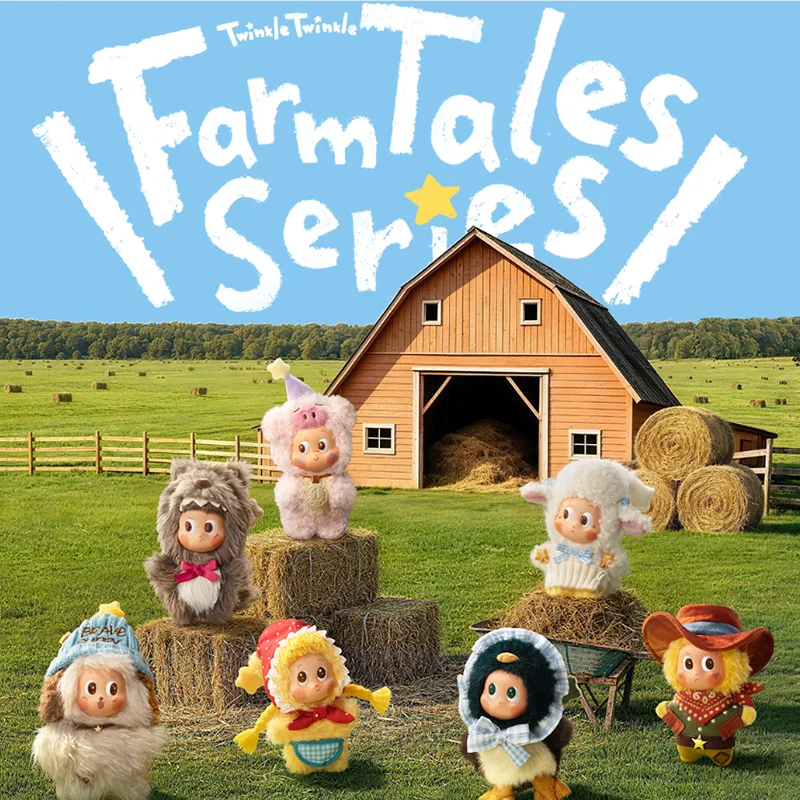 POP MART Twinkle Twinkle Farm Tales Serie Vinyl-Plüsch-Anhänger Blindbox-Spielzeug Überraschungstüte Mystery Box Puppe Anime-Figur Ornament
