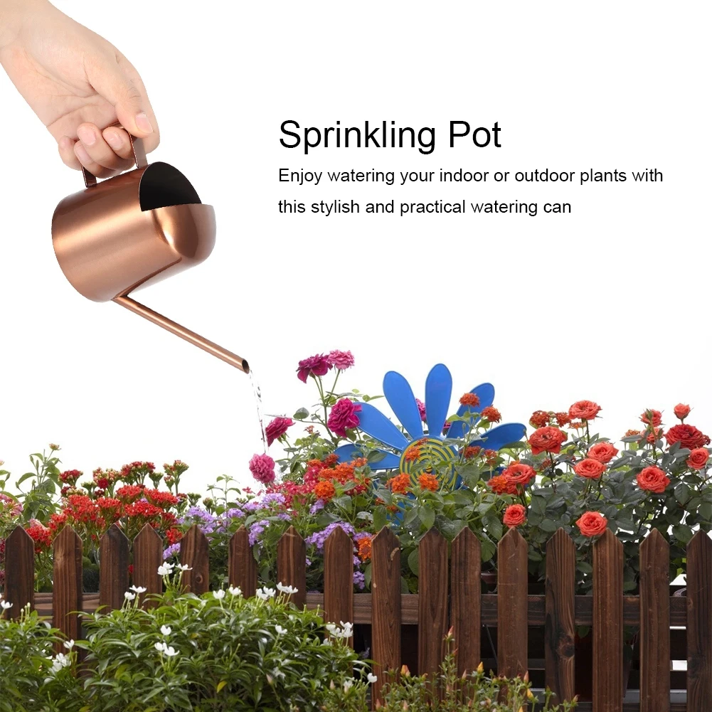 

300ml Small Stainless Steel Watering Can Plant Flower Long Spout Sprinkling Pot For Home Use