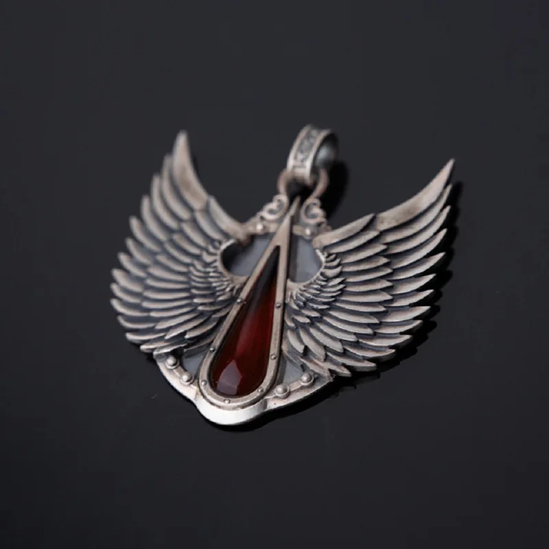 Brand-new 60-centimeter 40K gaming accessory wings, fashionable pendant and trendy wings necklace