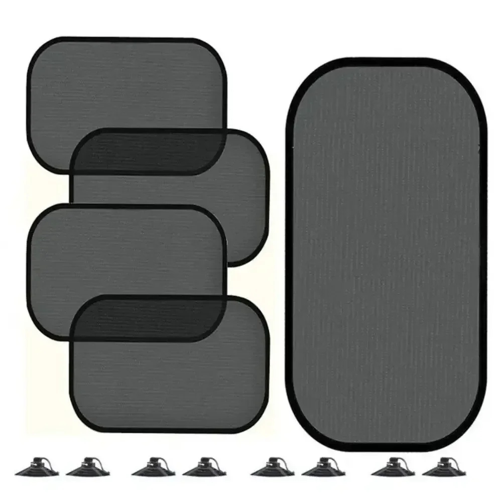 Parasol portátil para ventana de coche, cortina con ventosa para ventana de coche, parasol para coche, cubiertas de estilo para coche, 5 uds.