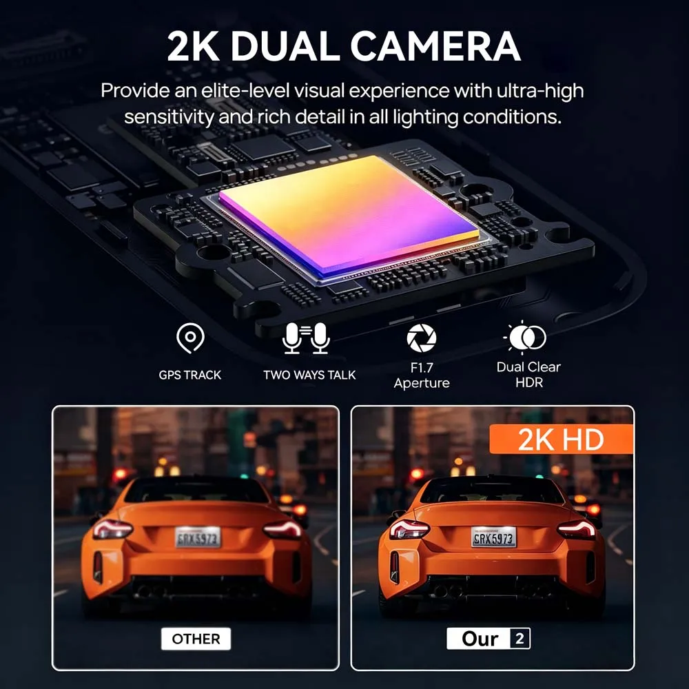 4G LTE Dash Cam WIFI GPS Mini CAR DVR Front 4K Dual Lens Car Camera Black Box Room Camera Night Vision 24H Parking Monitor view 3