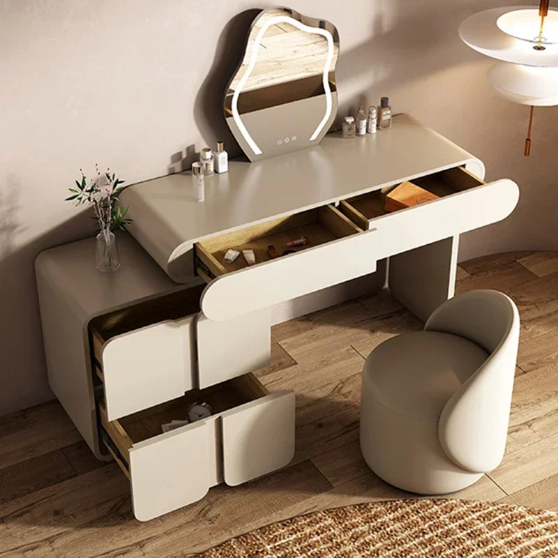 

Salon Furniture Dressing Rooms Nordic Luxury Table Bedroom Makeup Modern Vanity Desk Bedside Dresser Tocadores Woman Minimalist