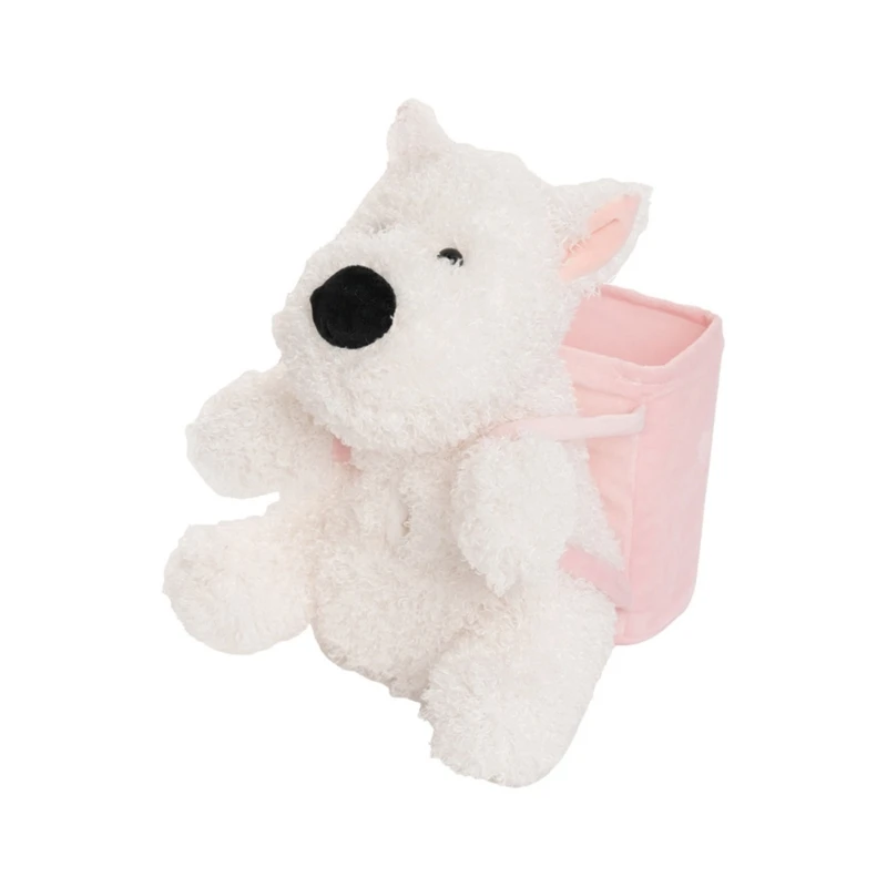 2025 New Waterproof Plush Car Tissue Storage Bin Convenient Car Tissue Dispenser 25x30cm