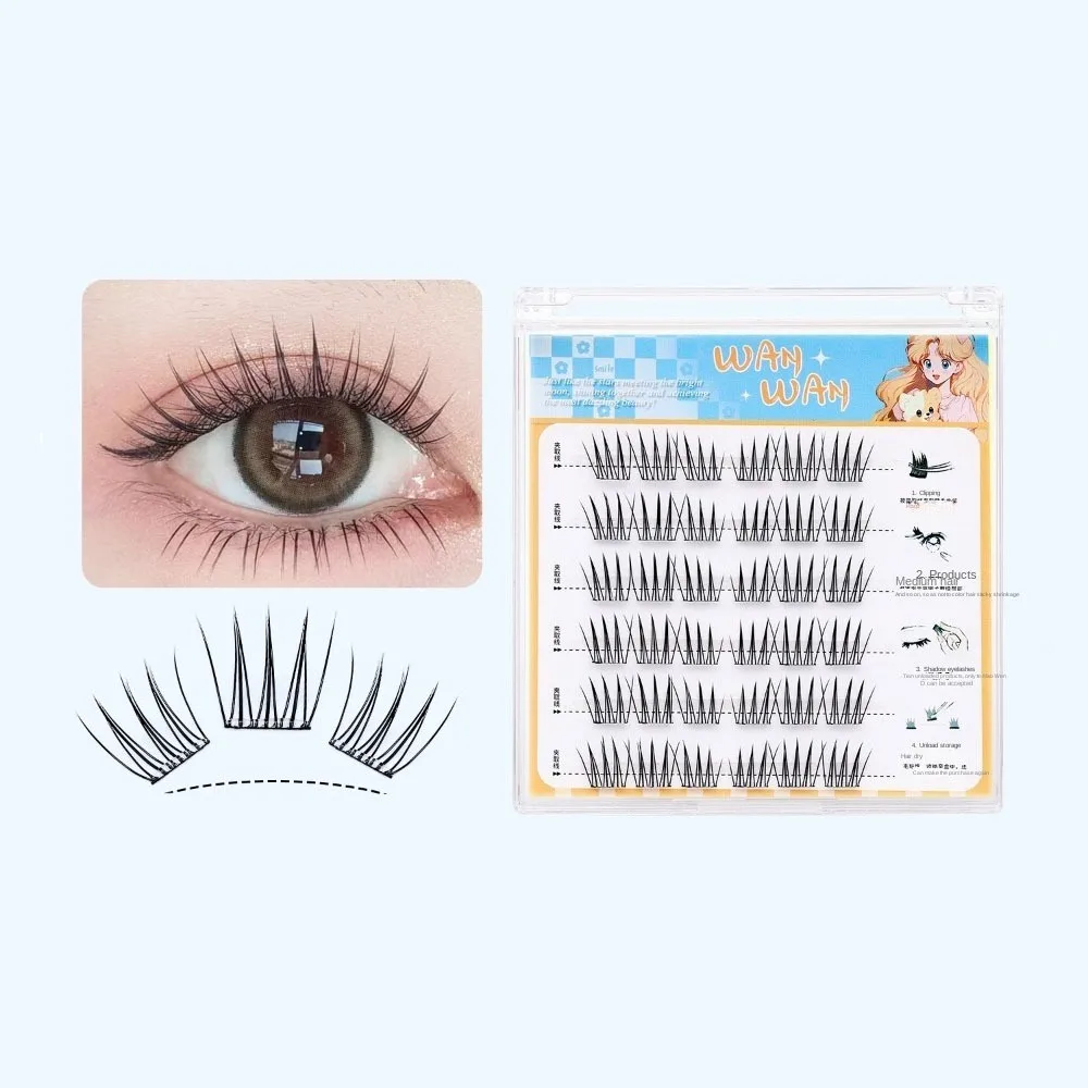 Sweet Self-adhesive Lash Clusters DIY Makeup Glue Free Fake Lashes Long Lasting Reusable False Eyelash Clusters Makeup Tool
