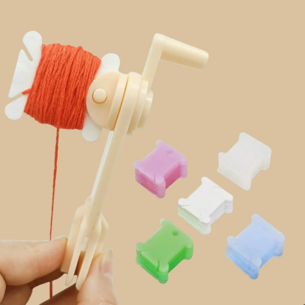 50PCS/Set Plastic Bobbins Floss Set Spool Thread Card Embroidery Floss DIY Stitch Organizer Holder Sewing Tools