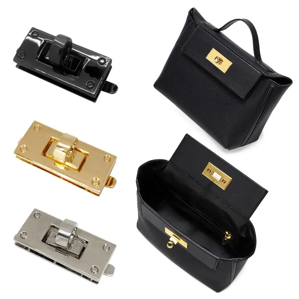 1Pcs Turn Twist Lock Metal Clasp DIY Handbag Bag Purse Buckle Hardware Closure Luggage Lock High Quality Bag Parts Accessories