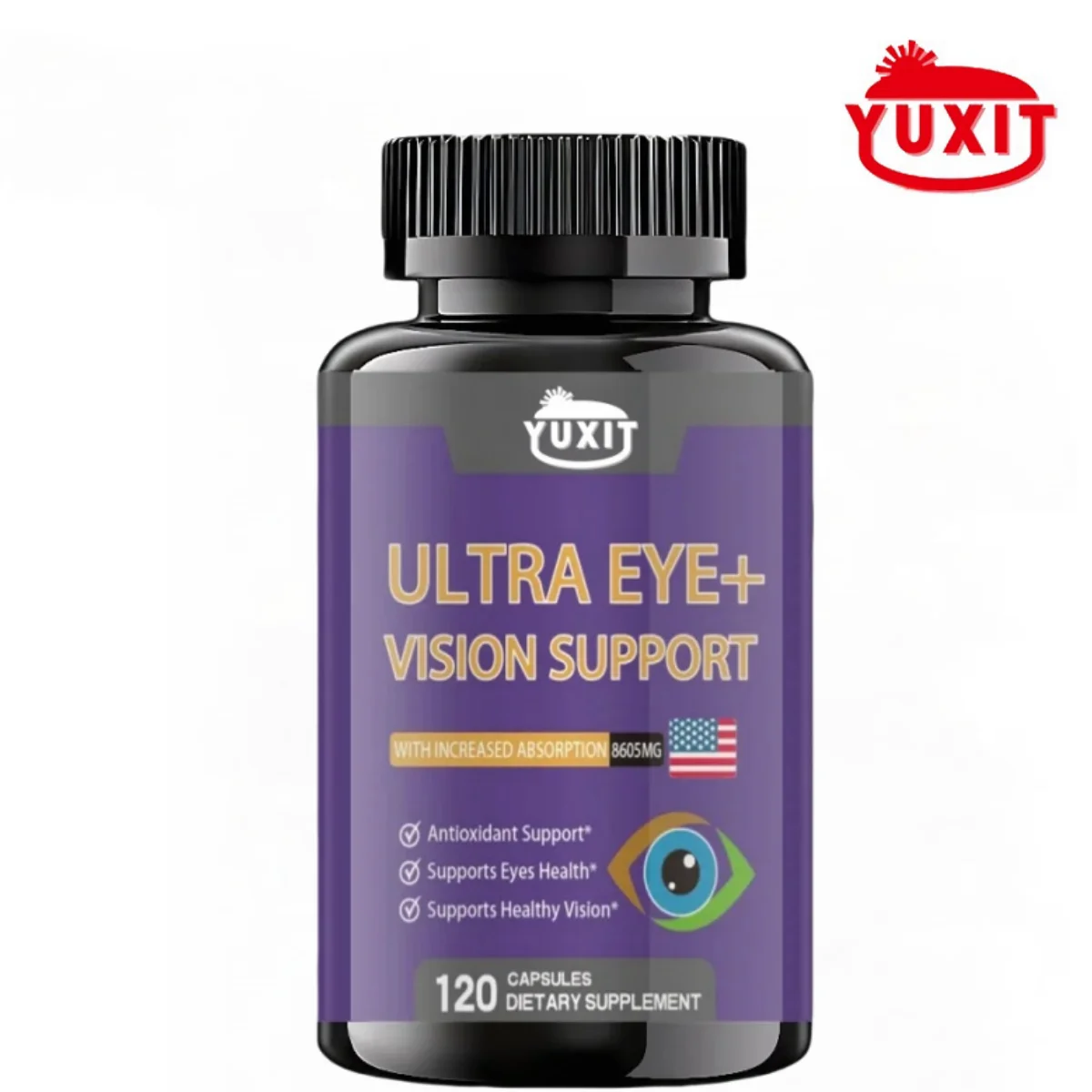 

YUXIT Advanced Eye Vitamins 120 Veg Capsules Comprehensive Eye Vision Support