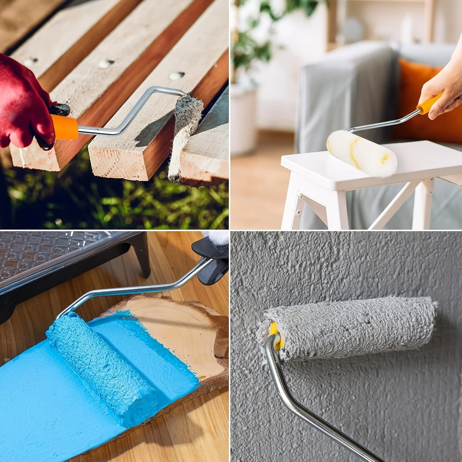 Mangas de rodillo de pintura profesionales de corte limpio, herramienta de cepillo para bordes de pintura altamente absorbente, multifuncional para pared de la habitación del hogar, 11/21 Uds.