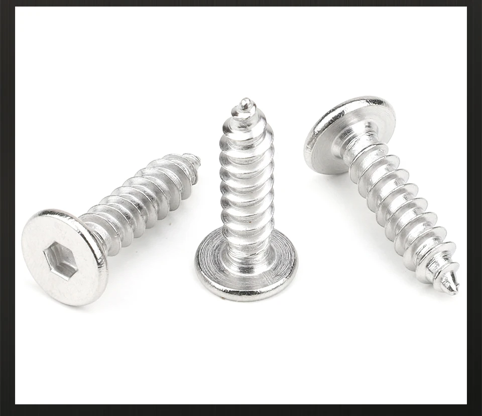 10-50 Stück Sechskant-Inbusschrauben mit ultradünnem Flachkopf, selbstschneidende Schrauben aus 304 Edelstahl, superflache Flachkopfschrauben M2 M2.3 M2.6 M3-M8 – Detail 8