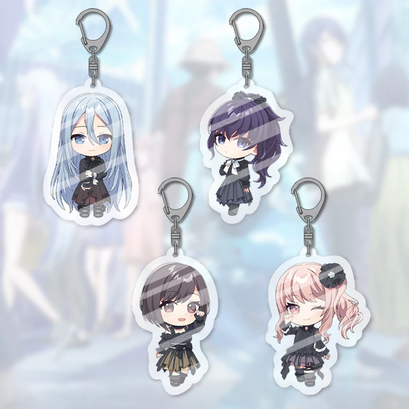 PJSK Anime Film Project Sekai Kowareta SEKAI to Utaenai MIKU Kawaii Acrylic Keychain Keyring Hanging Accessories For Cosplayer