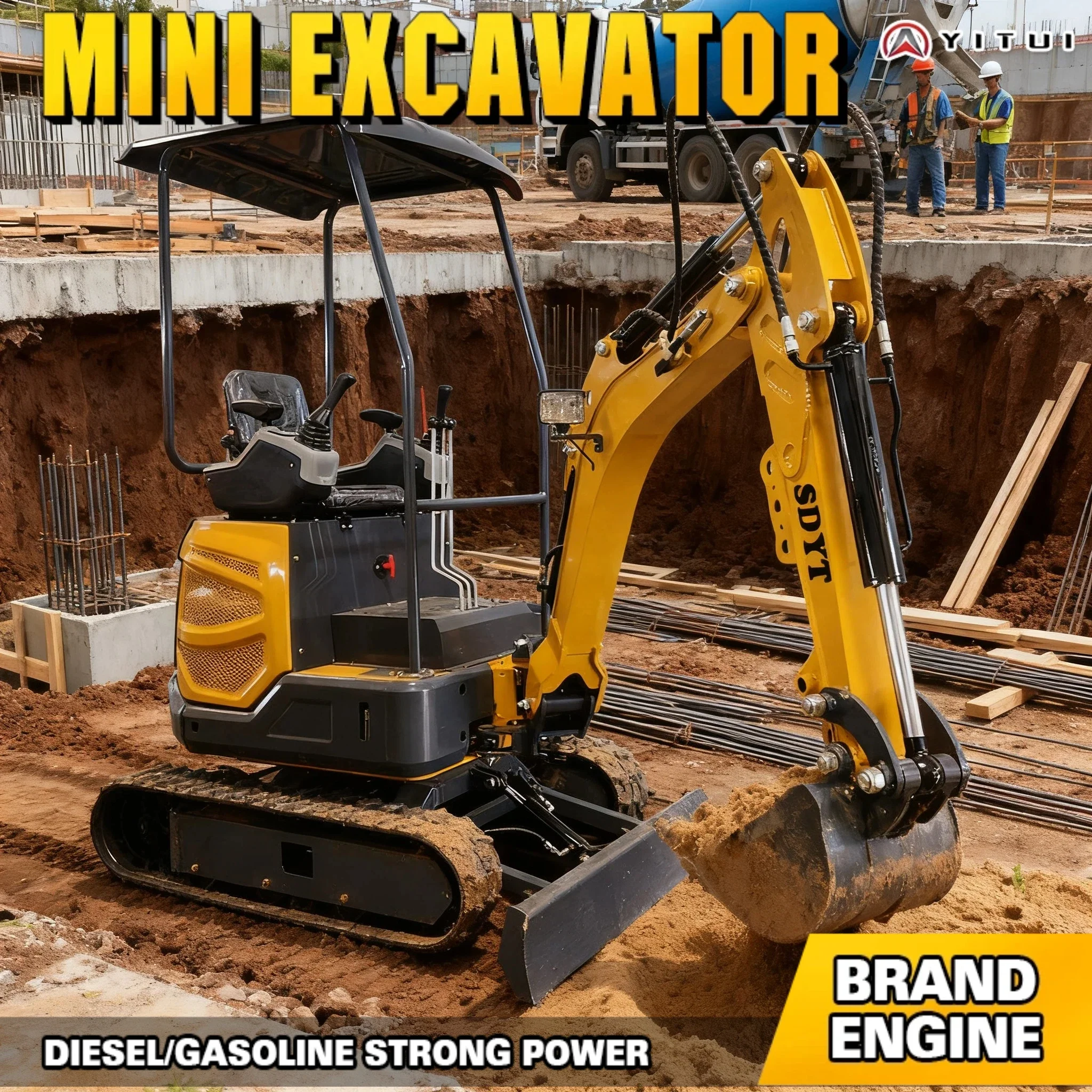 

Hot Sale 2.0 Tons High Efficiency Mini Excavator With Tilting Bucket Hydraulic Kubota Engine Customized