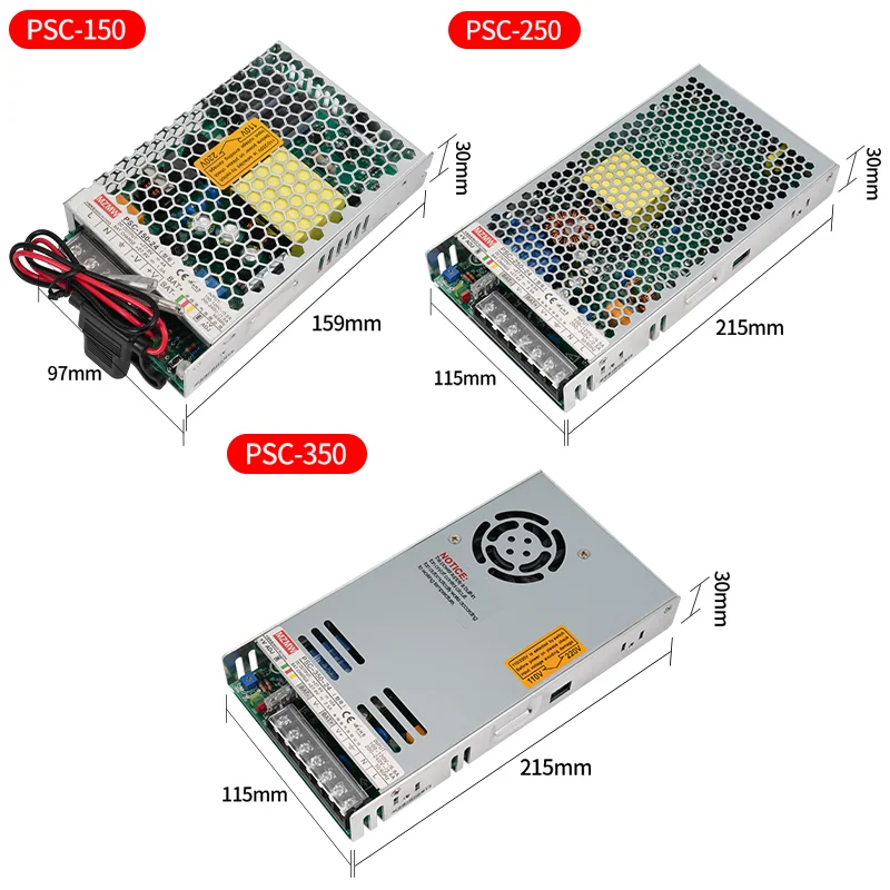 UPS/Charge Function Switching Power Supply 35W 60W 100W 120W 150W 180W 250W 350W 110/220V AC/DC 12V 24V Battery Charger