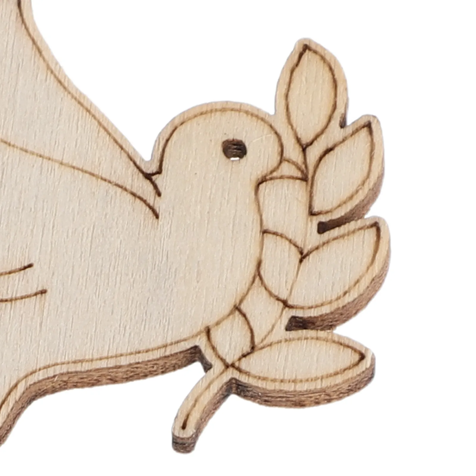 120Pcs Wooden Baptism Cross Angel Leaf Cutouts Religious Christening Table Scatter Baptism Decorations Wood Embellishments