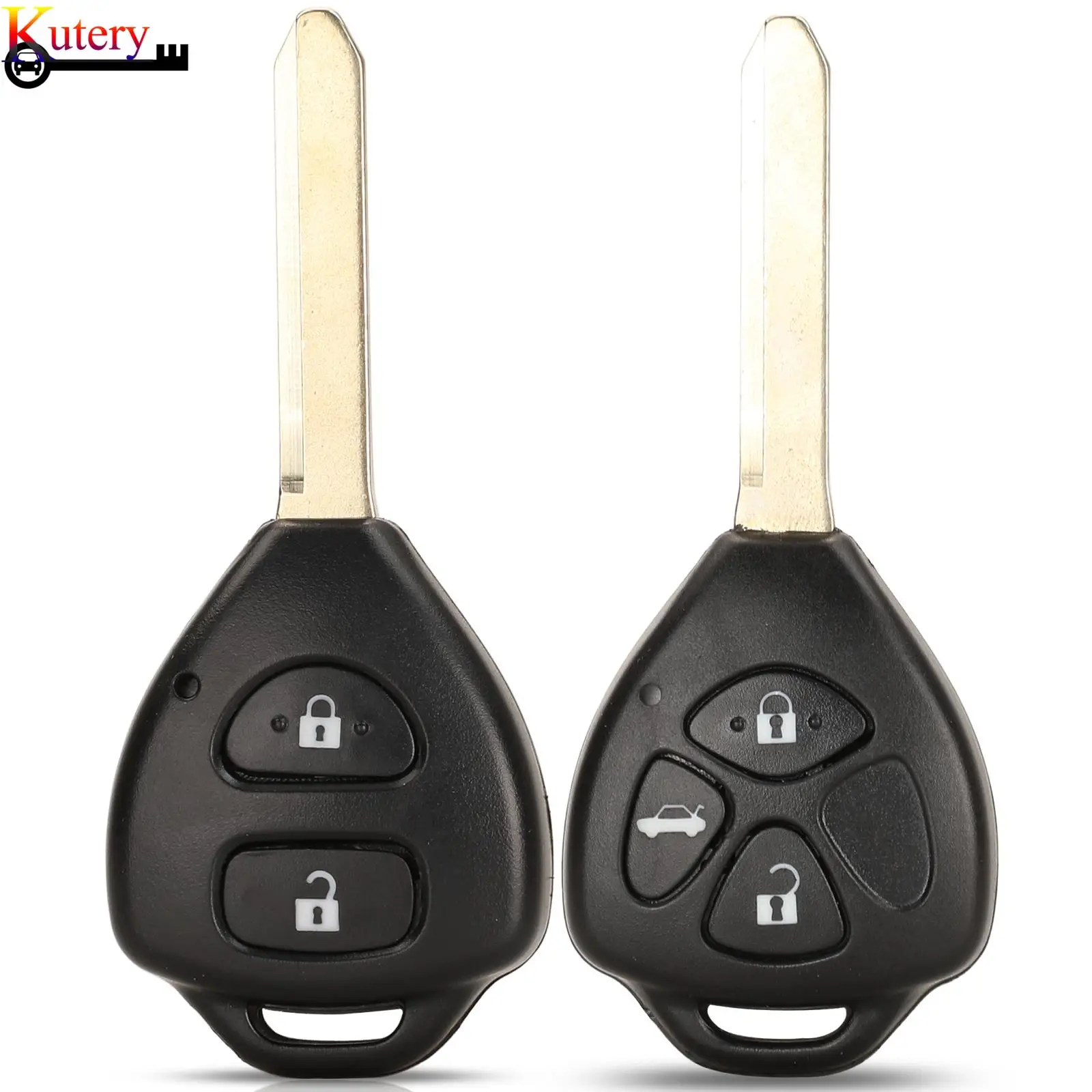 jingyuqin Remote Car Key Shell For Toyota Crown Camry Corolla Reiz RAV4 Avalon Venza Matrix 2/3Buttons Key Case With TOY47 Blade