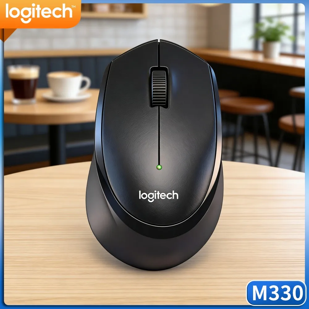 Logitech M330 Silent Wireless Mouse Built In Receiver Compartment Store Nano Dongle Securely When Carrying Around