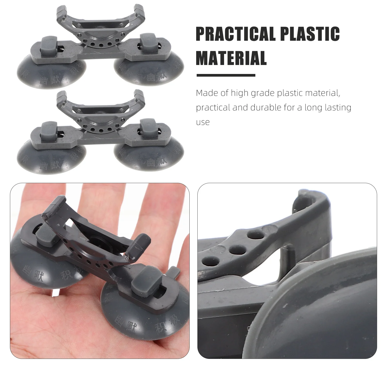 2Pcs Plastic Aquarium Lamp Brackets Grey Fish Tank Light Holders Support Stand for Aquatic Plant Lighting Light Rack