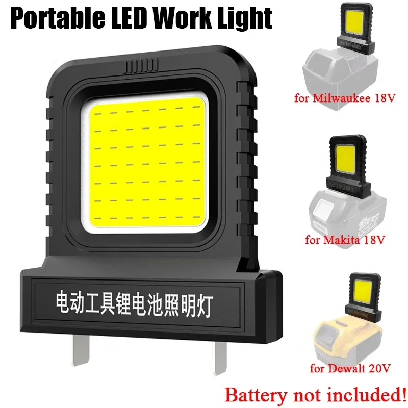 

Power Tool Accessories LED Work Light for Makita for Milwaukee for Dewalt for Bosch for Dayi Lomvum Zhipu 18V-21V Li-ion Battery