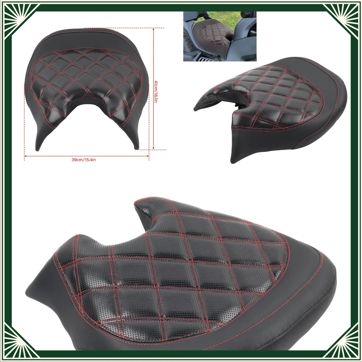 Motorcycle For Can Am Ryker 600 900 Rally Edition Sport ACE 2019 - 2024 Rider Driver Seat Cushion Leather 219400795 Accessories