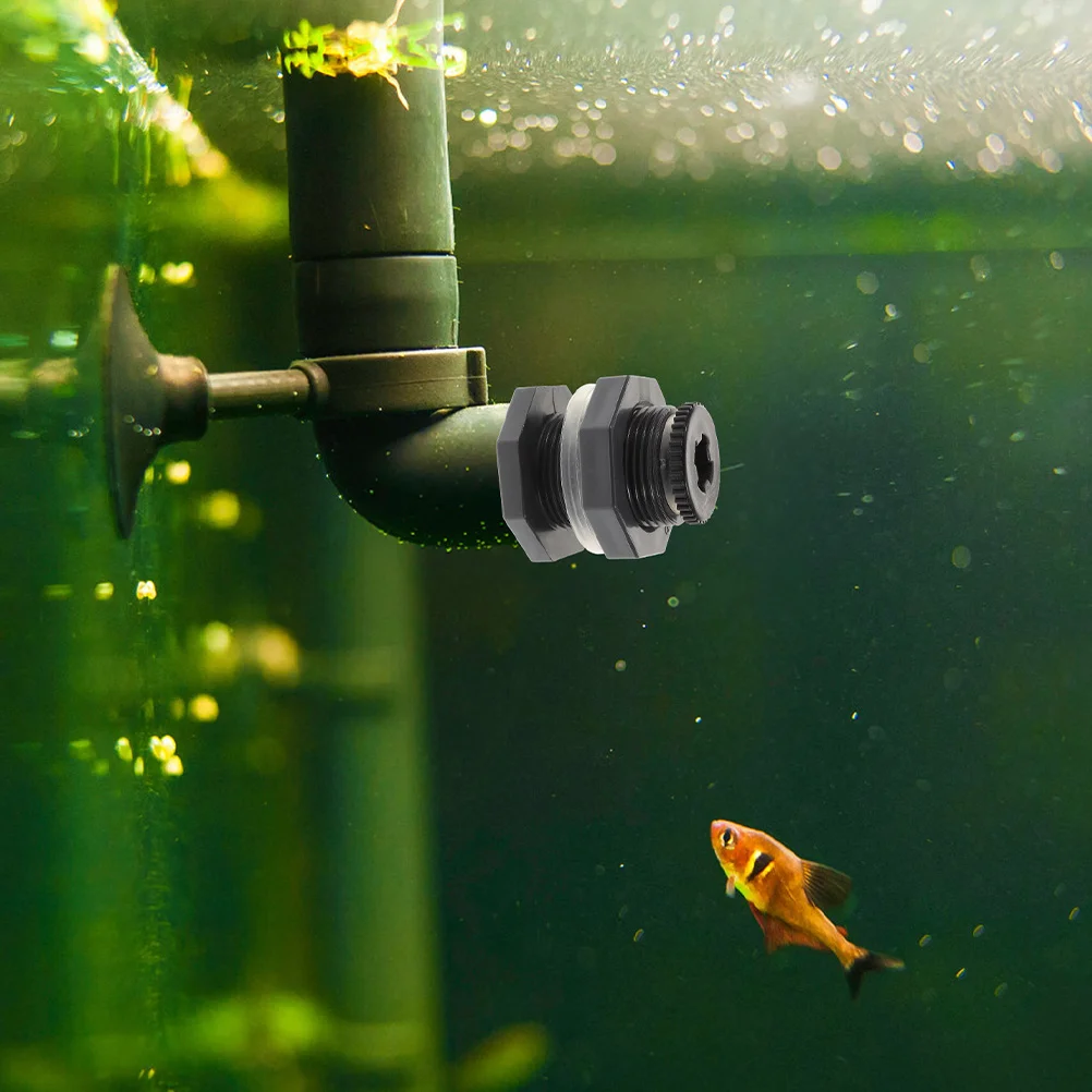 

Bulkhead Water Tank Connector Part Plug Excellent Sealing Rain Bucket Fit Water Storage Tank Fitting PVC Adapter