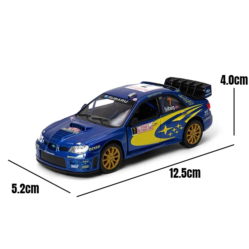 KiNSMART Diecast 1:36 Subaru Impreza WRC 2007 Rally Auto Speelgoed Trek Speelgoed Voertuig Kinderen Jongen Verjaardagscadeau Miniatuur Voiture
