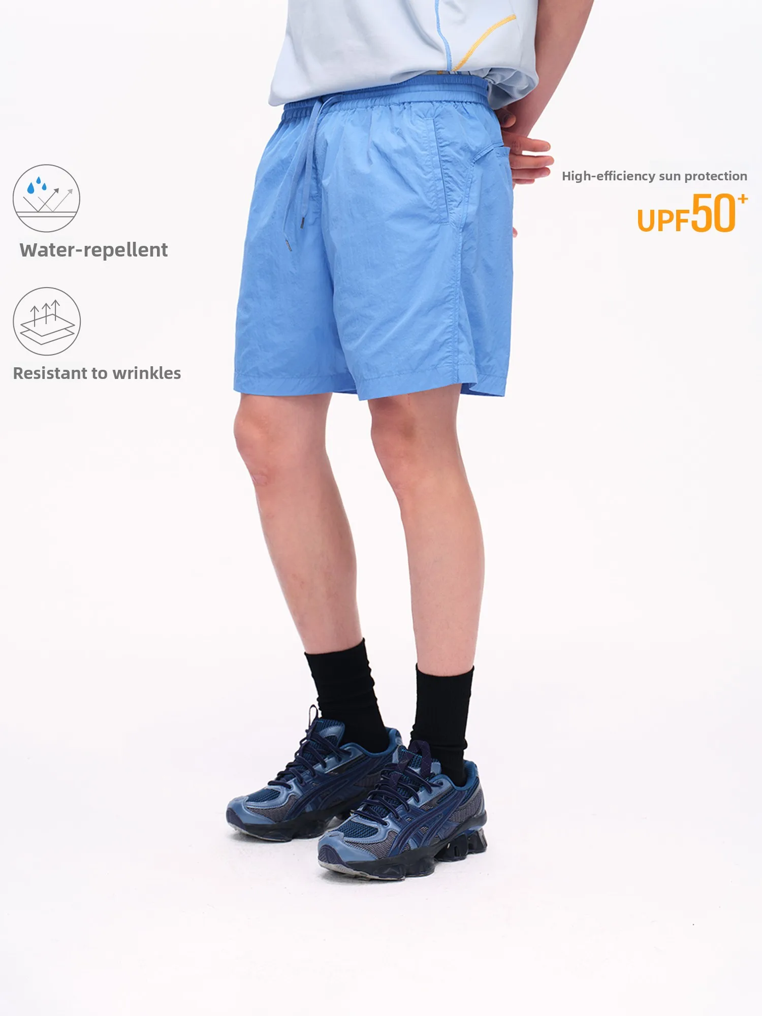 Water-Resistant Sun-Protective Mr. Jiangnan NewJNXS Casual Shorts Summer  Color Letter Print Loose Fit Elastic Waist