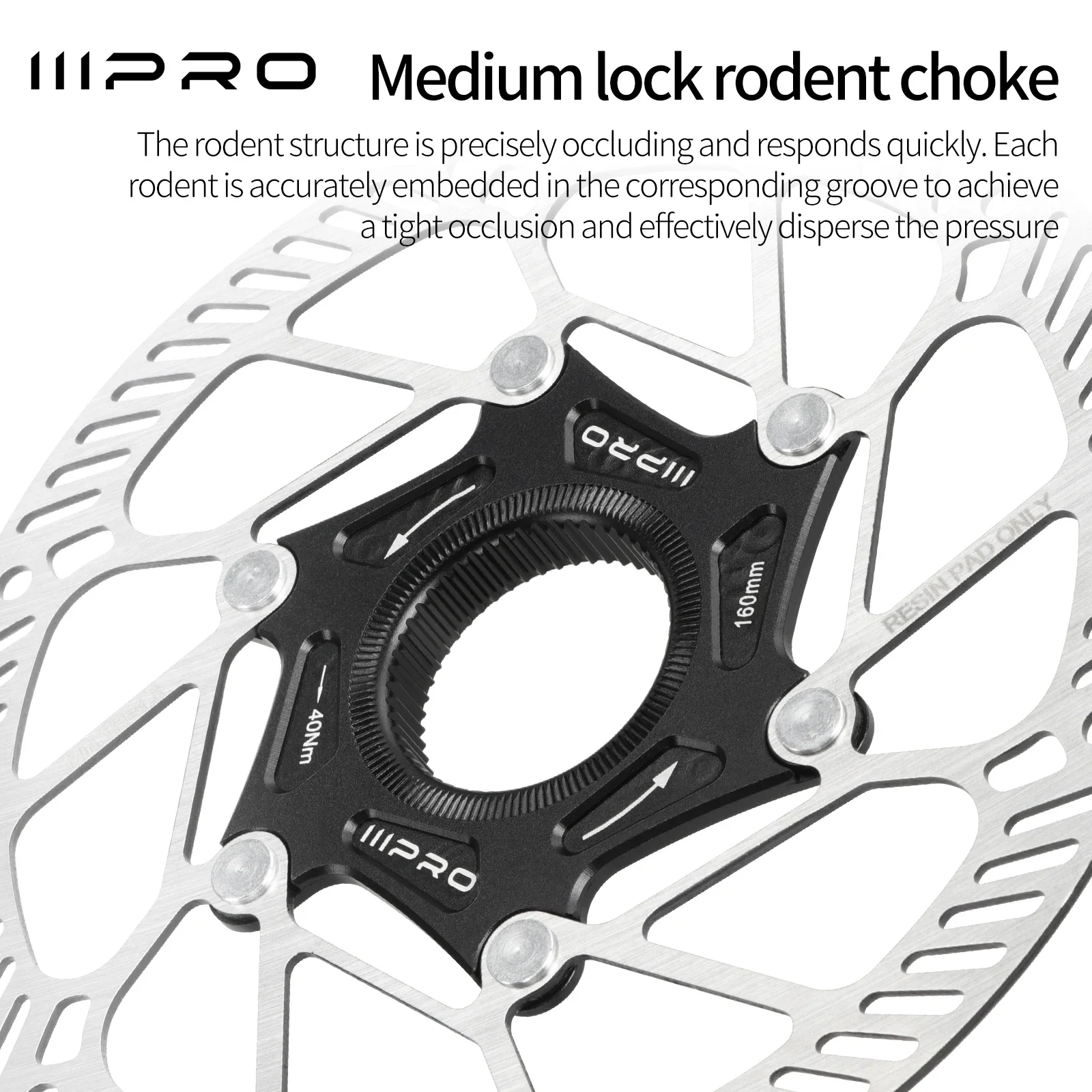 Rotor de Freno de Bicicleta IIIPRO Ultraligero de 140/160 mm, Acero de Alta Resistencia, Hueco, para Bicicleta de Montaña/Carretera, 6 Pernos/Cierre Central, Rotores de Freno de Disco