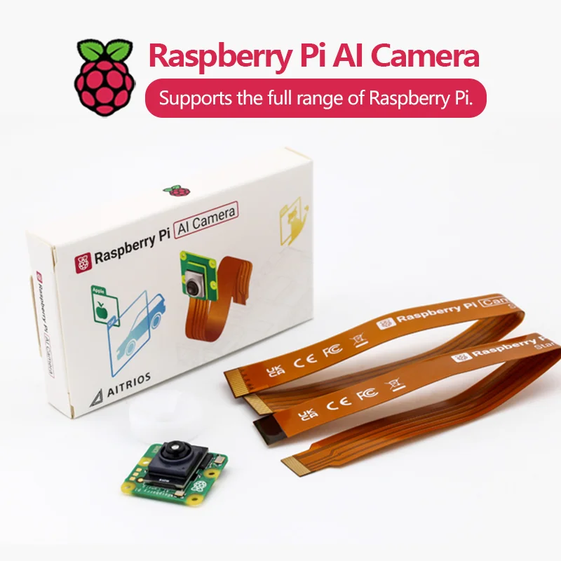 Official Original Raspberry Pi AI Camera with Sony IMX500 AI sensor and RP2040 MCU