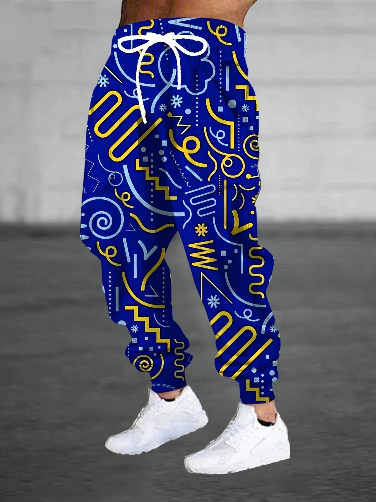 

New men's trousers for Spring and Autumn 2025 Skin-friendly soft casual roller skating 3D printed street men's trousers