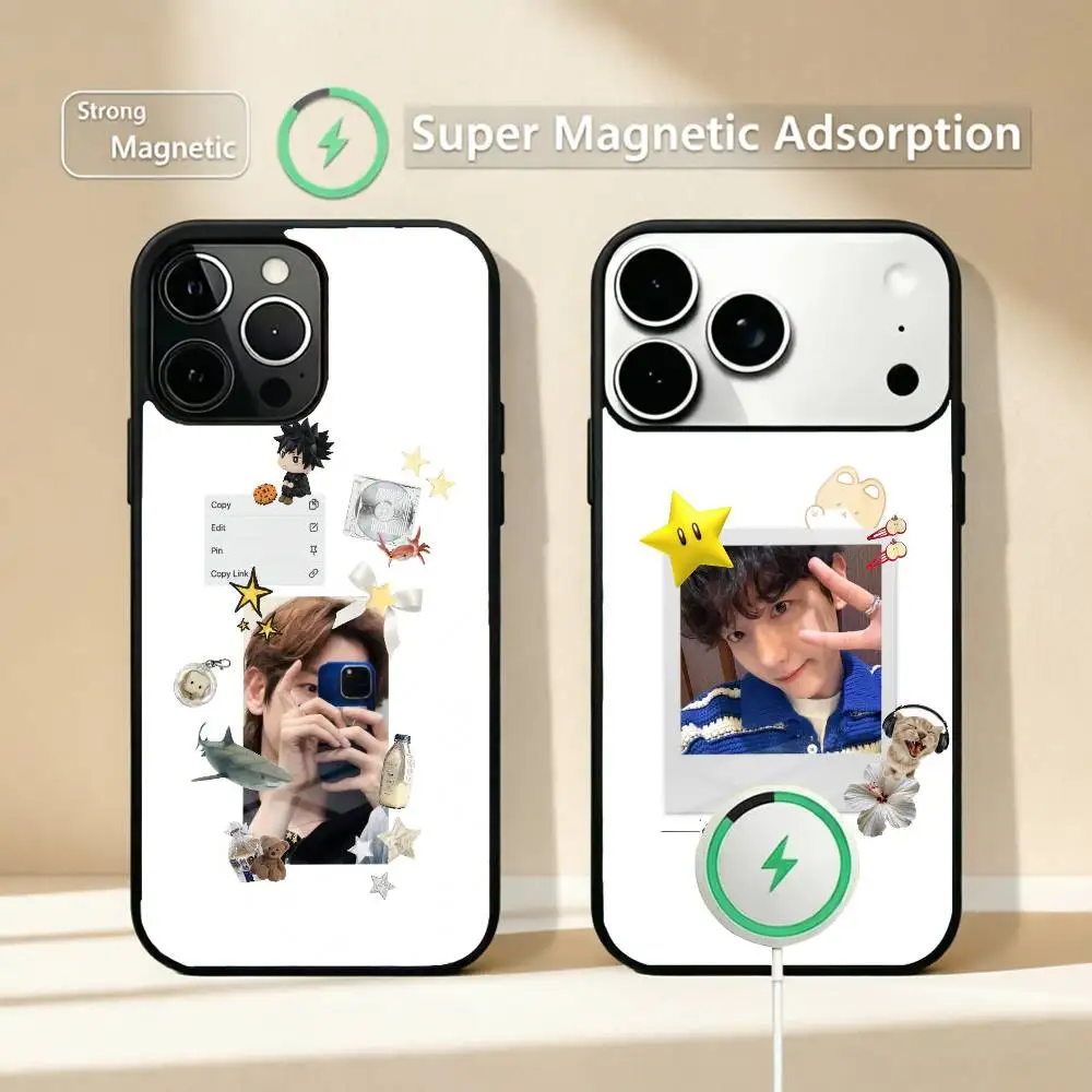 

Hot Korean Singer Byun Baekhyun Phone Case For iPhone17,16,15,14,13,12,11 Plus,Pro Compatible with magnetic wireless charging