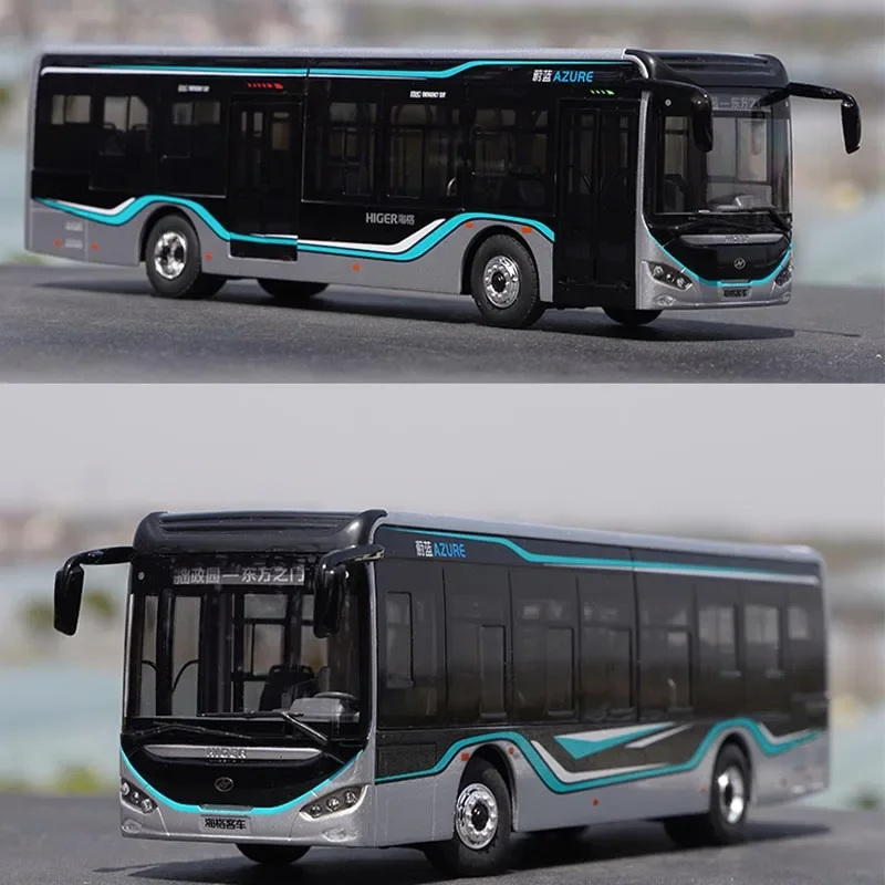 Diecast 1:42 Scale Lighting Version New Energy Buses Alloy Cars Model Classic Adult Collection Souvenir Gifts Display Toys