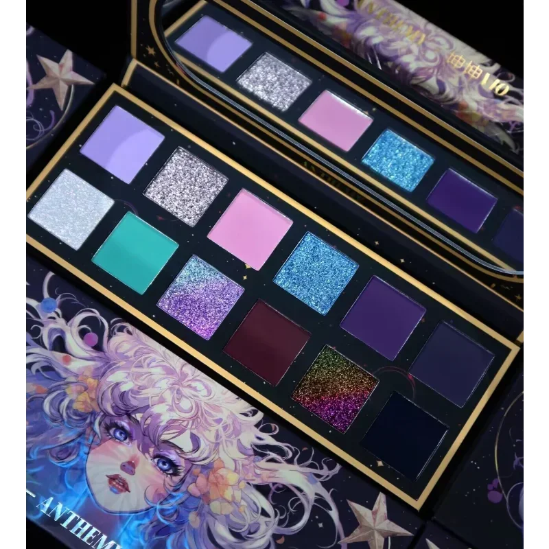 

Anthemy Backlight Butterfly 12-Color Chameleon Eyeshadow Palette Pearlscent Long-lasting Velvet Matte Waterproof Makeup Cosmetic