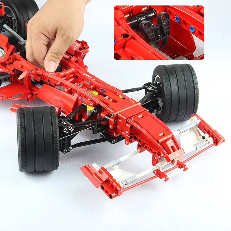 1242pcs Formula Racing Car 1:8 Model Building Blocks Sets Educational DIY Bricks Toys Technical 8674