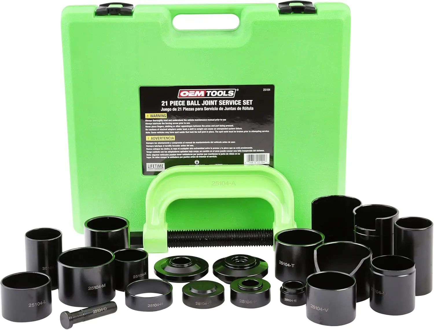 21-Piece Ball Joint Press Kit for Upper/Lower Joints, U-Joints & Brake Pins - Compatible with 2WD/4WD Vehicles