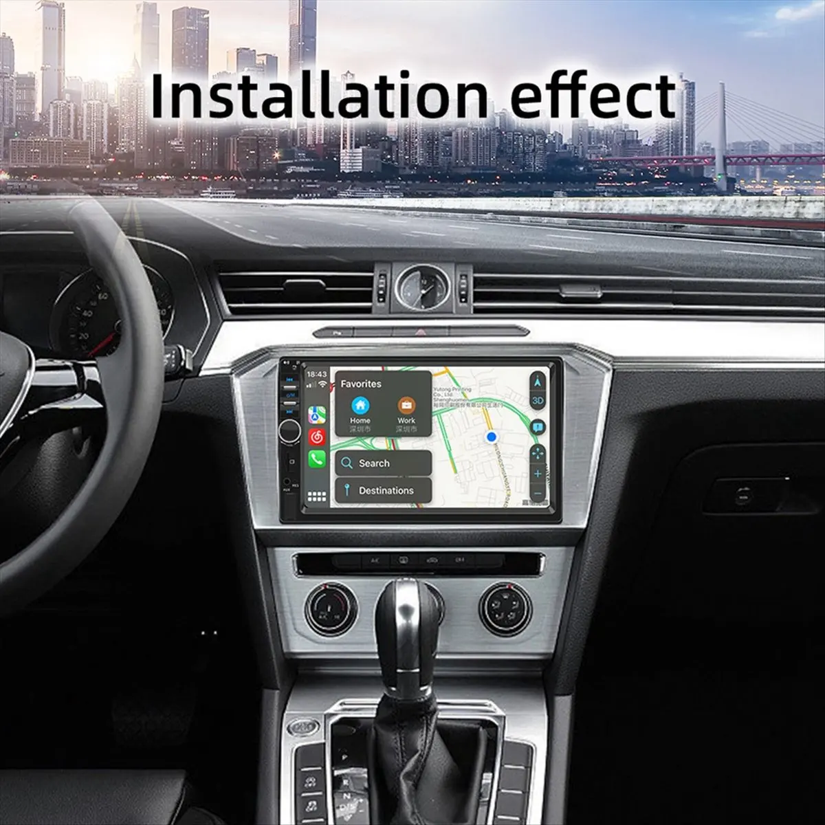 A72Z Car Radio 7Inch HD Touch Screen Autoradio CarPlay Android Auto Bluetooth Stereo Multimedia Player FM Power Aux Input