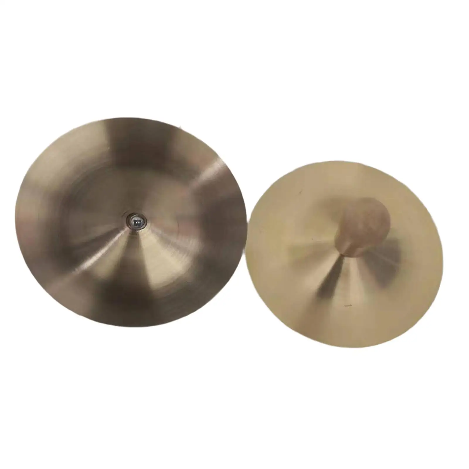 Copper Finger Cymbals 9cm Mini Marching Band Cymbals with Wooden Handles for Belly Dance Holiday Gift