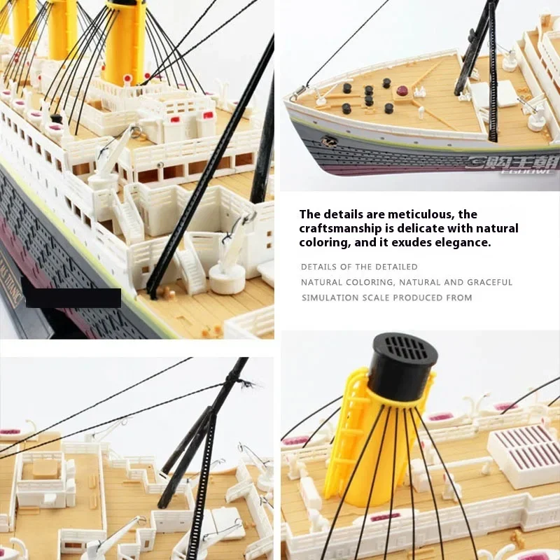 80cm Titanic remote-controlled ship 3-motor cruise ship water-based toy cruise ship model racing ship desktop decoration gift
