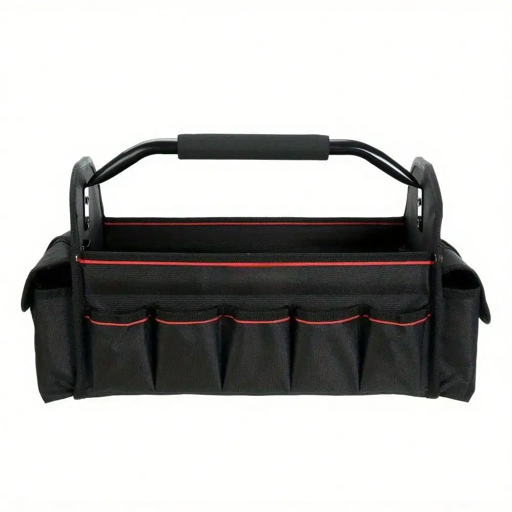 

16-inch open tool tote bag, handheld design that can be easily carried, can store a variety of tools