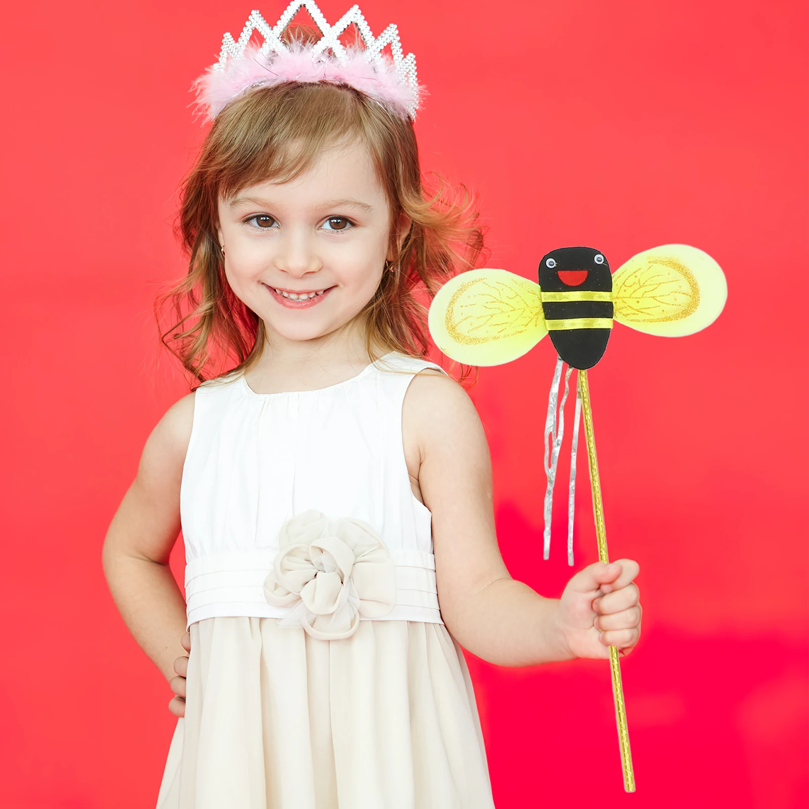 

Bee Wings Skirt Headb Set Yellow Theme Kids Costume Party Performance Props Decorative Accessories Cosplay Supplies