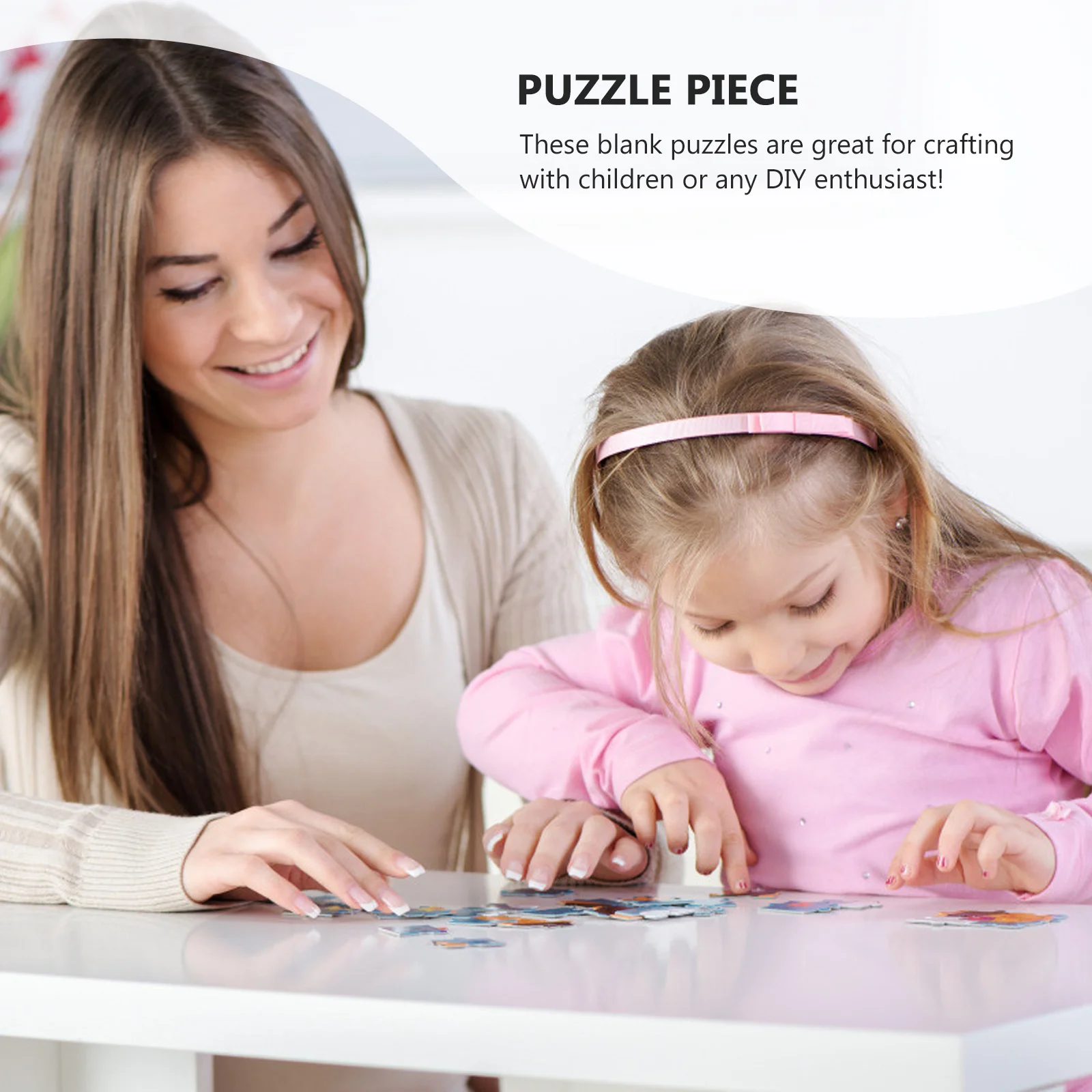 4 set Puzzle vuoto a forma di cuore per bambini Pittura fai da te Artigianato Facile da montare Puzzle educativo Gioco da colorare Puzzle di attività d'arte
