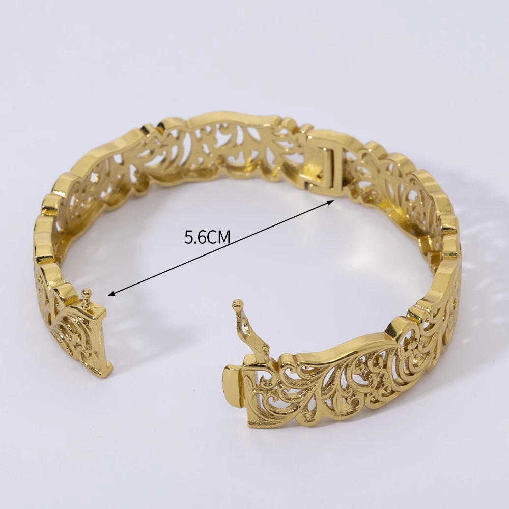 LUIZADA 2025, neues Vintage-Armband für Damen, afrikanische Hochzeit, luxuriös, vergoldet, Braut, exquisiter Glücksarmreif, Schmuck – Detail 9