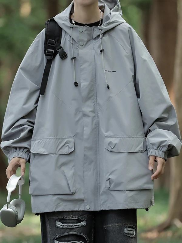 

Мужская уличная ветрозащитная куртка с капюшоном, весенне-осенняя модная многоэтажная рабочая одежда Utili Sle, альпинистский костюм, пальто Long Sve