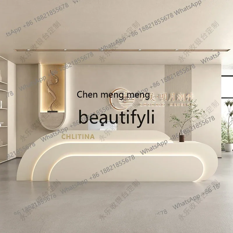 C45 Beauty salon Bar checkout page Clothing store Curved store Simple reception desk