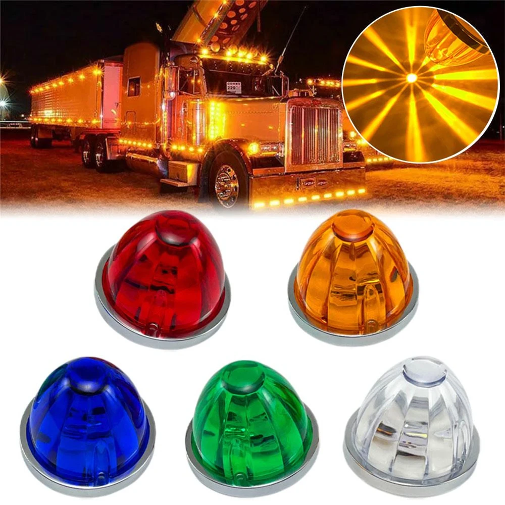 1/2/5 PCS Lorry Side Light Car Truck Side Marker Signal Indicator Trailer Watermelon Lamp LED Waterproof Car Clearance Light