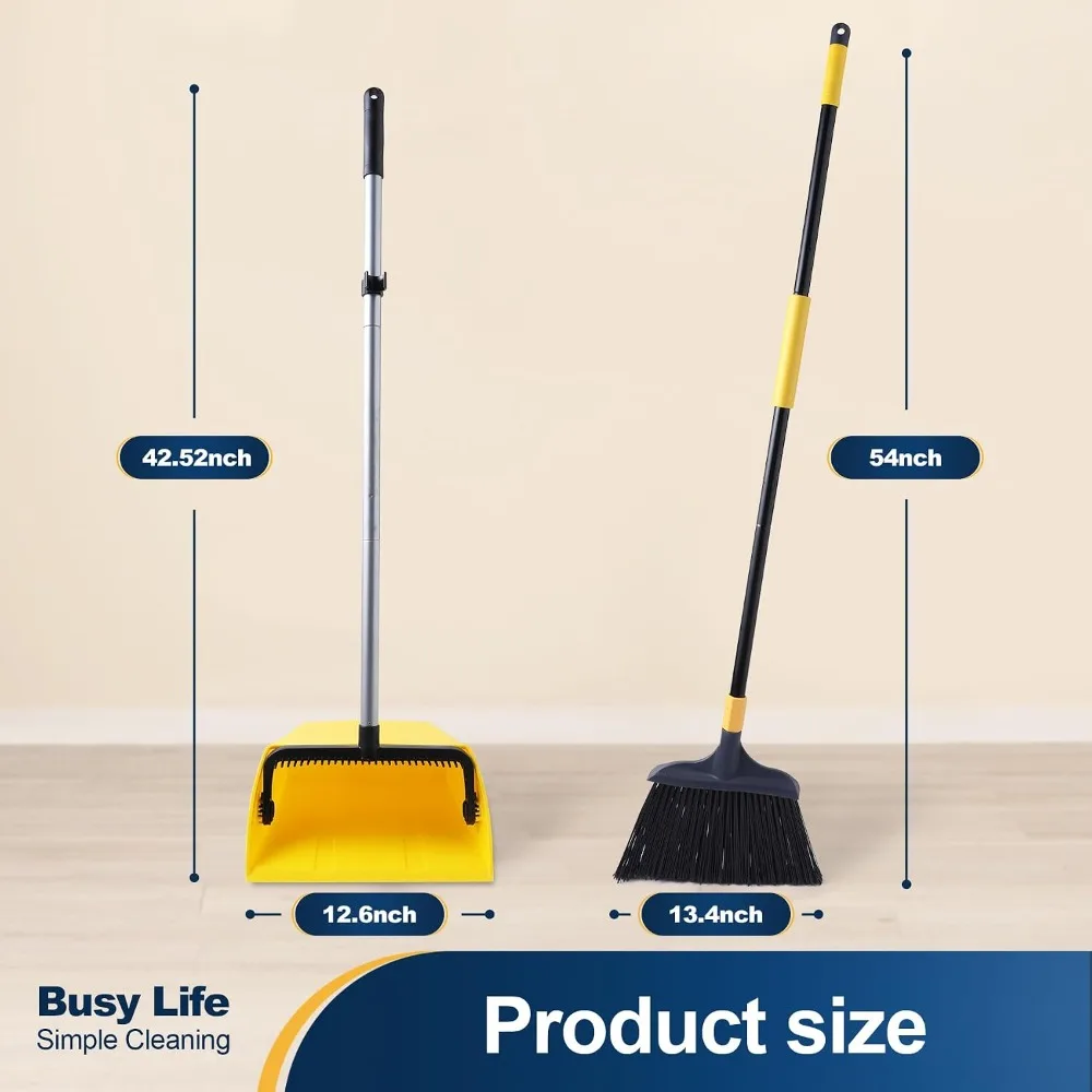 Heavy Duty Broom and Dustpan w - Home Office Marketing avaliação e preço