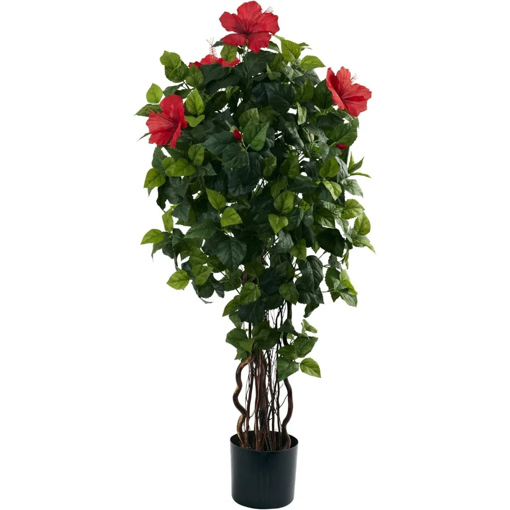 

Hibiscus Artificial Tree, 4ft, Green, It's An Ideal Home or Office Decoration, Artificial Plants