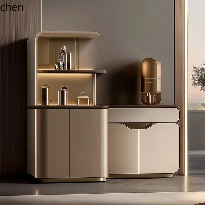 HYShome dining side cabinet light luxury high-end modern oriental screen partition split against the wall foyer cabinet