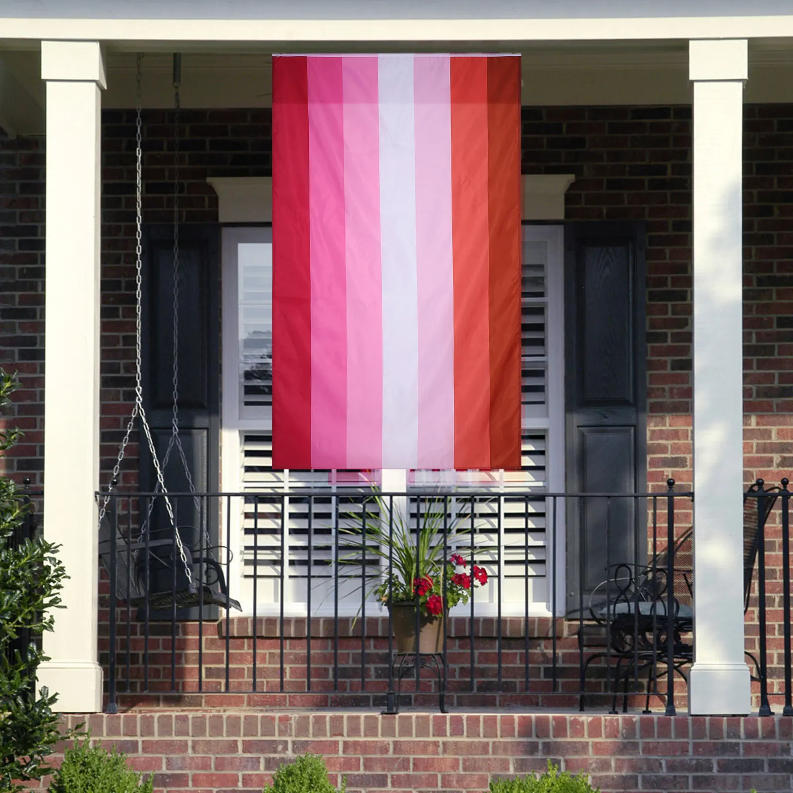 

Extra Large High Quality Polyester Reusable Strong Fabric Bright Non Fading Colors Garden Yard Party Pride Event